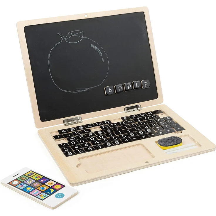 Holz-Laptop mit Magnet-Tafel - Preisvergleich – Bild 3
