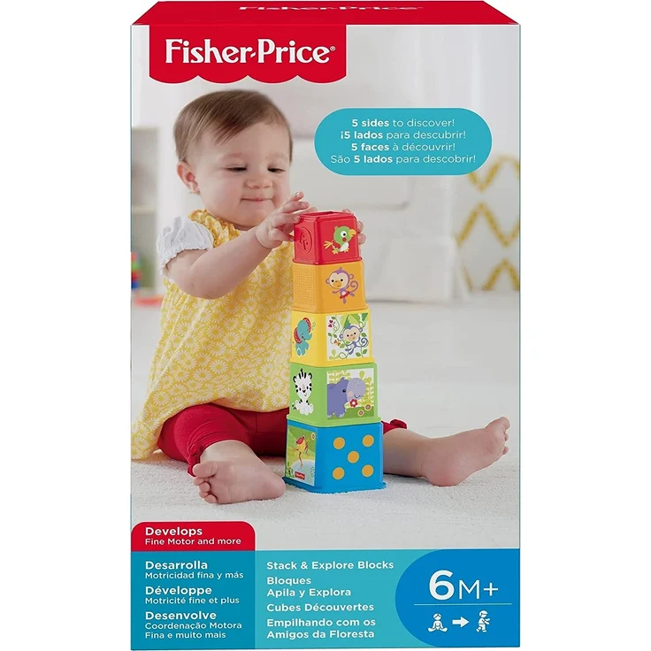 Mattel Fisher Price Bunte Stapelwürfel – Bild 6
