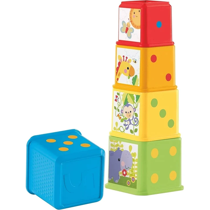 Mattel Fisher Price Bunte Stapelwürfel – Bild 1