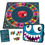 Alleswisser - Das Brettspiel, interaktives Quiz-, Wissens- und Familienspiel mit App für iOS und Android mit Tasche im Comic-Layout