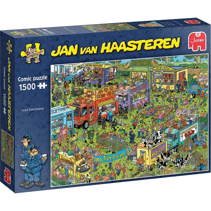 puzzle Jan van Haasteren Food Truck Festival 1500 Teile.