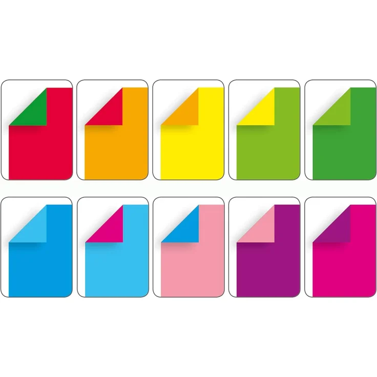 folia 499/1515 - Faltblätter Duocolor, 15 x 15 cm, 80 g/qm, 50 Blatt sortiert in 10 farblich aufeinander abgestimmten Vorder- und Rückseiten - ideal für wunderschöne Faltfiguren und -formen – Bild 4