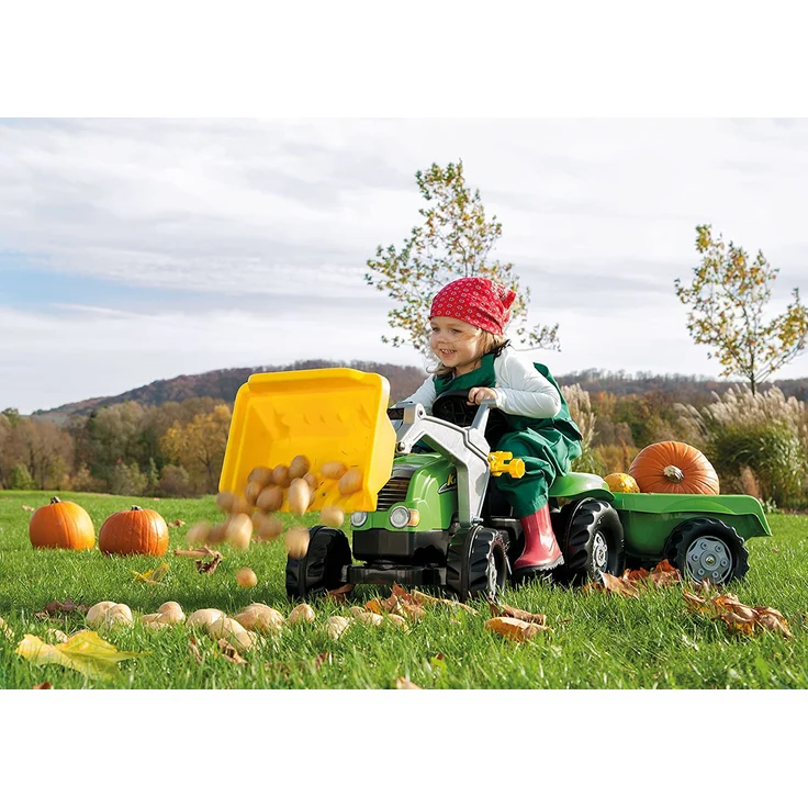Rolly Toys RollyKid-X Trettraktor mit Anhänger (mit Frontlader, Alter 2,5 – 5 Jahre, Heckkupplung) 023134 - Preisvergleich – Bild 2