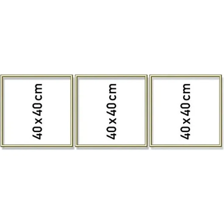 Schipper 605150706 Malen nach Zahlen, Triptychon, Alurahmen 120 x 40 cm, goldglänzend ohne Glas für Ihr Kunstwerk, einfache Selbstmontage