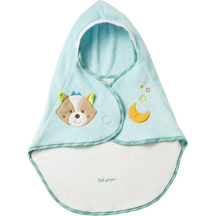 Fehn 'Sleeping Forest' Einschlagdecke für Babyschale Fuchs hellblau/weiß