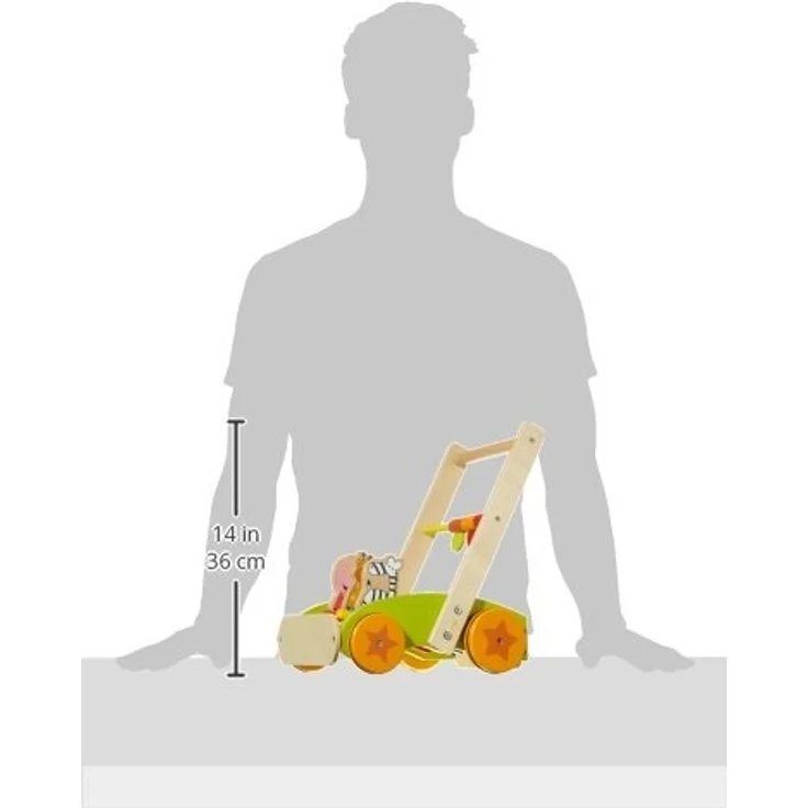 small foot 5812 Lauflernwagen Tierparade aus Holz, unterstützt die Kinder bei den ersten Gehversuchen – Bild 4