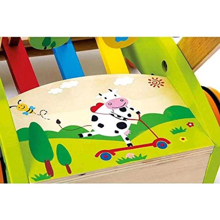 small foot 5812 Lauflernwagen Tierparade aus Holz, unterstützt die Kinder bei den ersten Gehversuchen – Bild 3