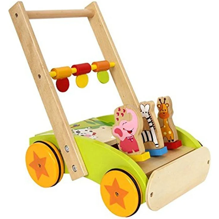 small foot 5812 Lauflernwagen Tierparade aus Holz, unterstützt die Kinder bei den ersten Gehversuchen – Bild 1