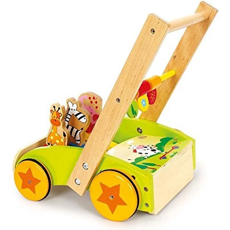 small foot 5812 Lauflernwagen Tierparade aus Holz, unterstützt die Kinder bei den ersten Gehversuchen – Bild 2