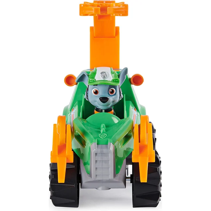 PAW Patrol Dino Rescue Rocky's Deluxe Rev Up Fahrzeug mit Mystery Dinosaurier Figur – Bild 4