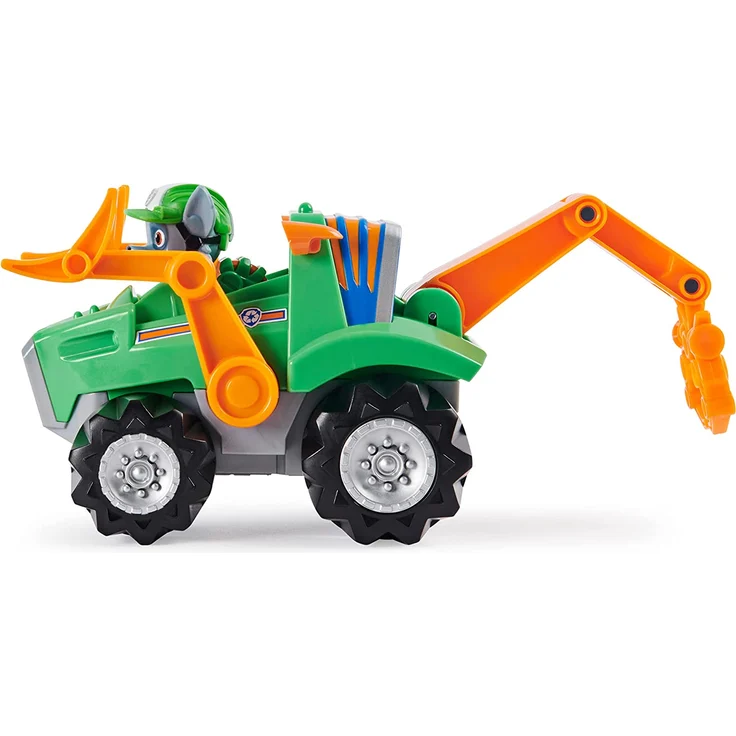 PAW Patrol Dino Rescue Rocky's Deluxe Rev Up Fahrzeug mit Mystery Dinosaurier Figur – Bild 5