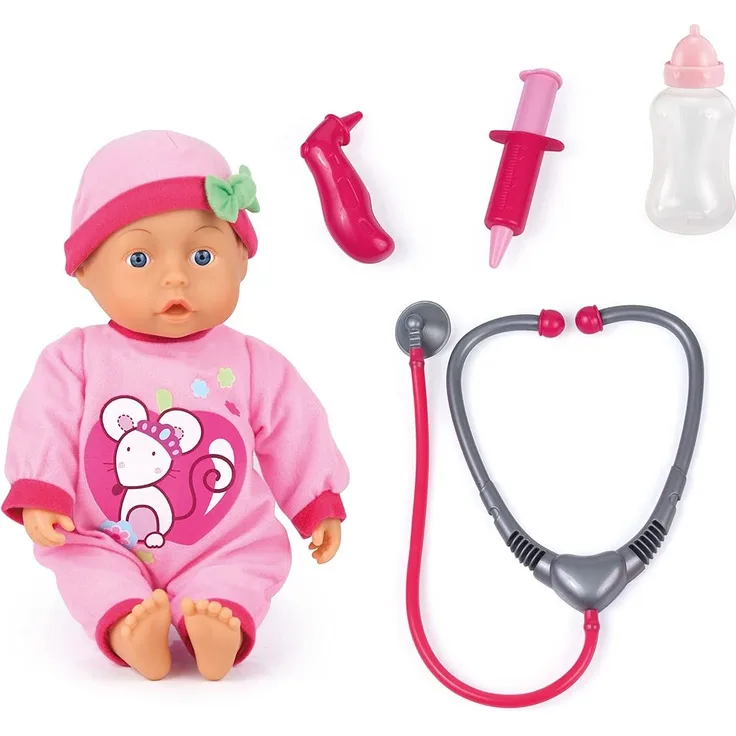 Funktionspuppe Doktor Puppe 33cm mit Zubehör