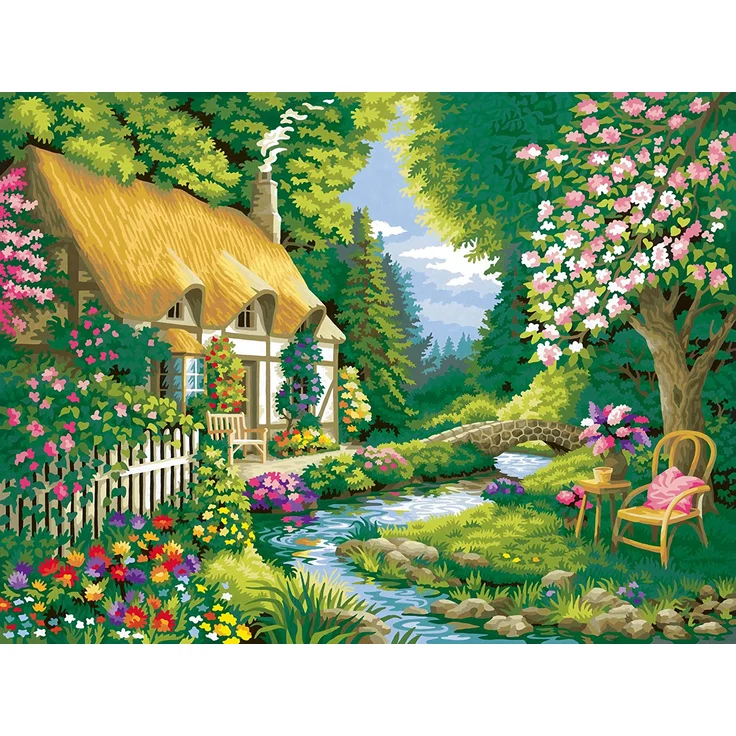Ravensburger Malen nach Zahlen 20154 – River Cottage – ab 14 Jahren – Bild 3