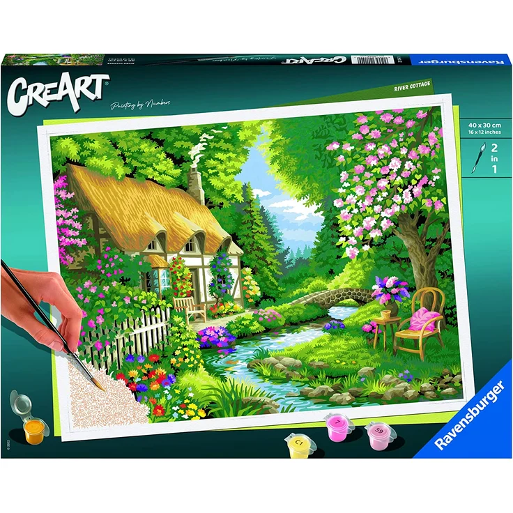 Ravensburger Malen nach Zahlen 20154 – River Cottage – ab 14 Jahren – Bild 2