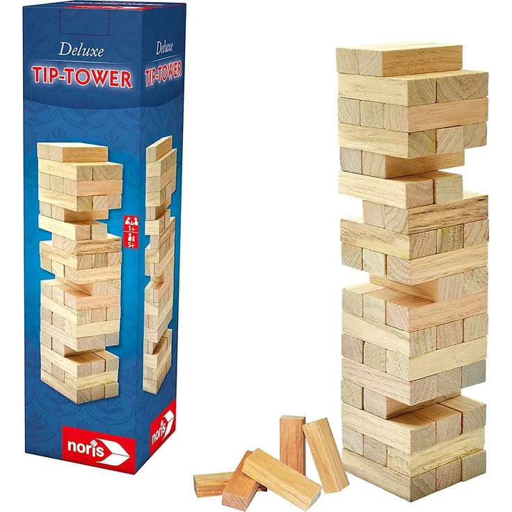 Noris 606101020 606101020-Tip Tower Deluxe, Familienspiel
