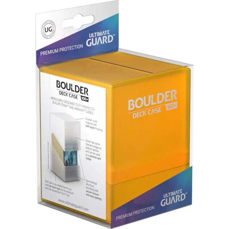 Ultimate Guard UGD010690 Boulder Deck Case, 100 Plus, Standardgröße, Bernstein