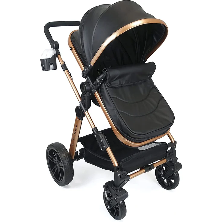 Pixini Trio Kinderwagen Set Arizona Schwarz/Gold – Bild 3