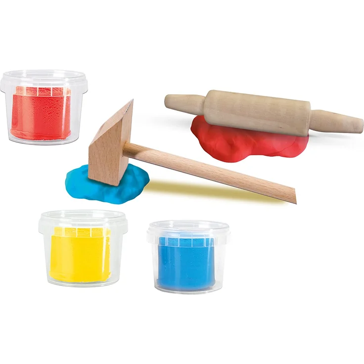 ton mit Werkzeugen 3 x 90 Gramm mehrfarbig – Bild 3