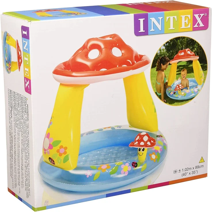 Intex 57114NP - Bad Babypilz Planschbecken, Mehrfarbig, 102 x 89 cm – Bild 6