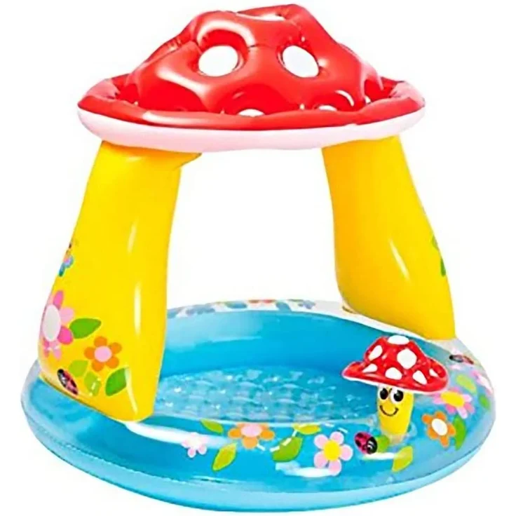 Intex 57114NP - Bad Babypilz Planschbecken, Mehrfarbig, 102 x 89 cm – Bild 1