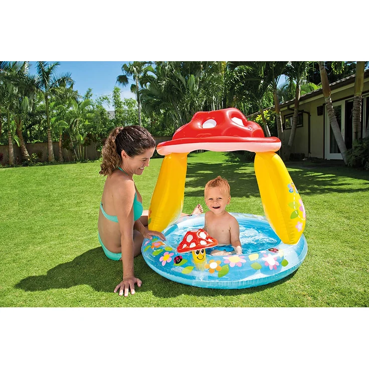 Intex 57114NP - Bad Babypilz Planschbecken, Mehrfarbig, 102 x 89 cm – Bild 3