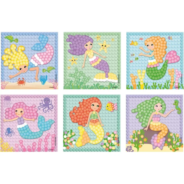 PlayMais MOSAIC Dream Mermaid Kreativ-Set zum Basteln für Mädchen ab 5 Jahren | Über 2.300 Stück & 6 Mosaik Klebebilder mit Meerjungfrauen | Fördert Kreativität & Feinmotorik | Natürliches Spielzeug – Bild 2