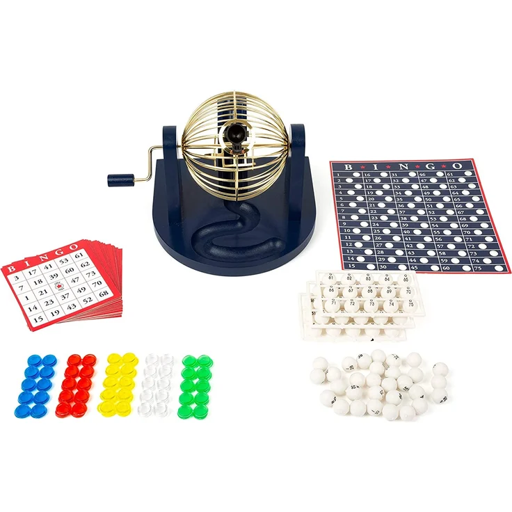 Small Foot 11406 Bingo Spiel Set, mit Bingotrommel und Zubehör, Familien & Kinderspiel Spielzeug, Mehrfarbig – Bild 2