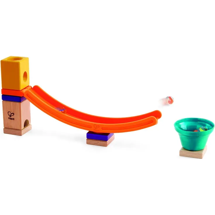 Hape E6023 - Mega Skatepark, Zubehör für Quadrilla Kugelbahnen, Murmel-Sprungchance, ab 4 Jahren, mehrfarbig
