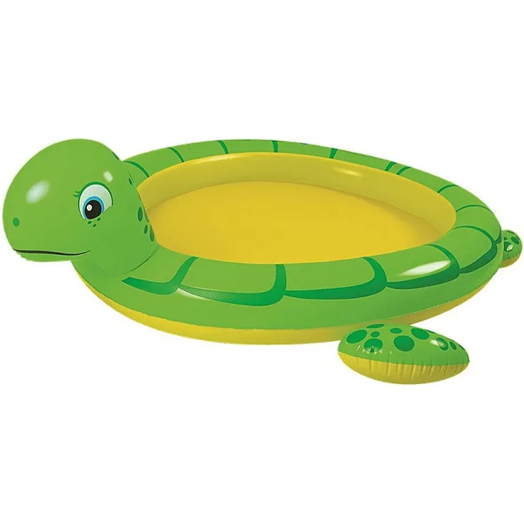 Jilong Turtle Spray Pool 215x189 cm Kinderpool mit Sprüher Planschbecken Gartenschlauch-Anschluss