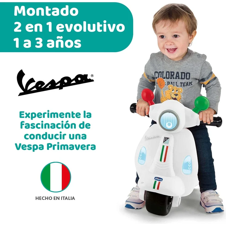 Chicco läufer Vespa Primavera Italien Junior 55 x 45 cm weiss – Bild 2