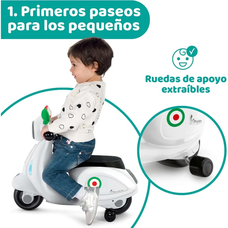 Chicco läufer Vespa Primavera Italien Junior 55 x 45 cm weiss – Bild 3