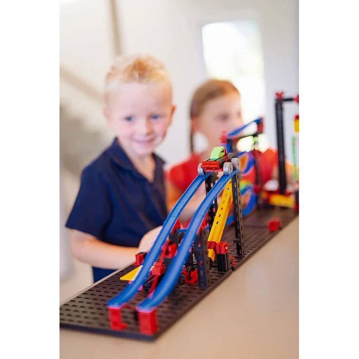 fischertechnik Funny Machines Kettenreaktion Spiel für Kinder ab 7 Jahren - 3 actionreiche Modelle sorgen für noch mehr Spielspaß in den Kinderzimmern - inklusive fischertechnik Gauß-Kanone – Bild 7