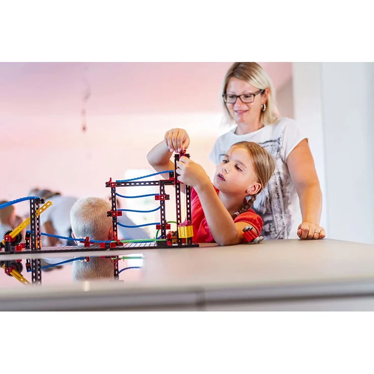fischertechnik Funny Machines Kettenreaktion Spiel für Kinder ab 7 Jahren - 3 actionreiche Modelle sorgen für noch mehr Spielspaß in den Kinderzimmern - inklusive fischertechnik Gauß-Kanone – Bild 9