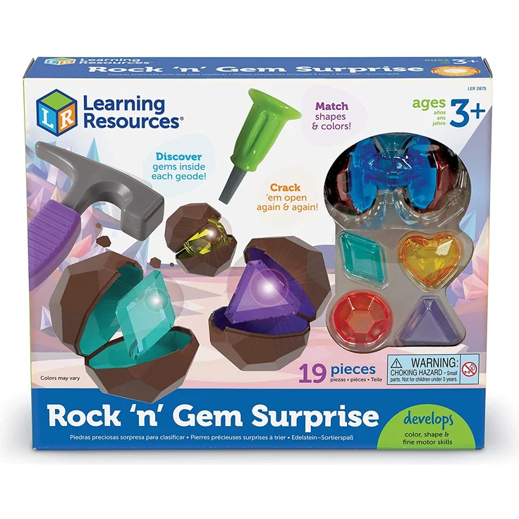 Learning Resources LER2875 Rock 'n' Gem Surprise – Steine mit Edelsteinüberraschung – Bild 9