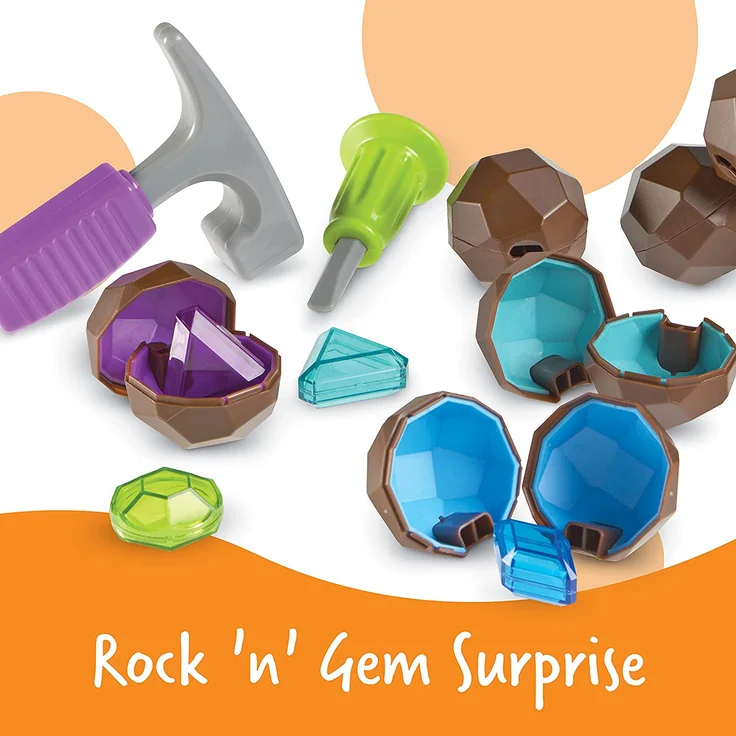 Learning Resources LER2875 Rock 'n' Gem Surprise – Steine mit Edelsteinüberraschung – Bild 5