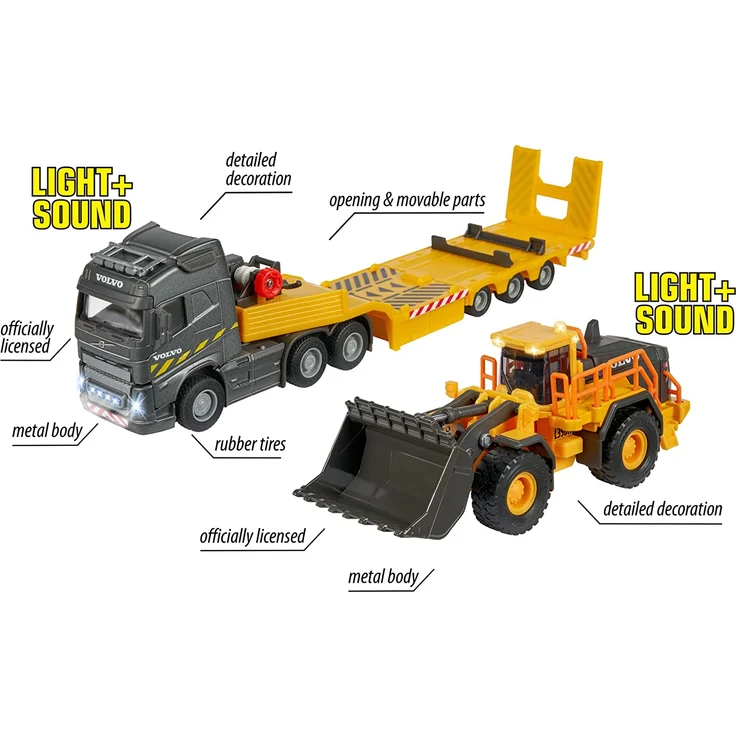 Dickie Toys Volvo Truck + Wheel Loader – Bild 4