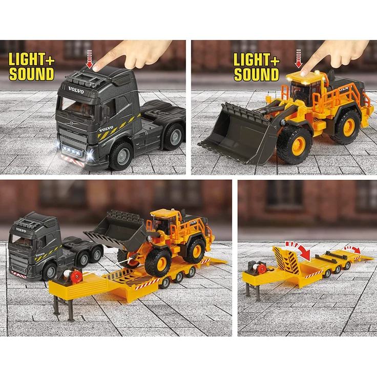 Dickie Toys Volvo Truck + Wheel Loader – Bild 5