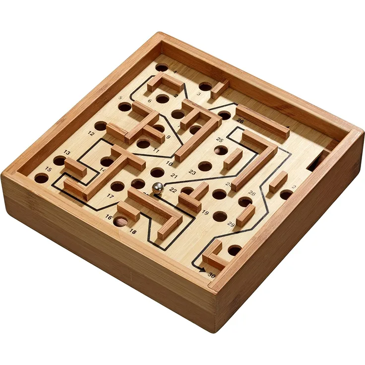 Philos 3194 - Labyrinth, klein, Bambus, Green Games, Geschicklichkeitsspiel