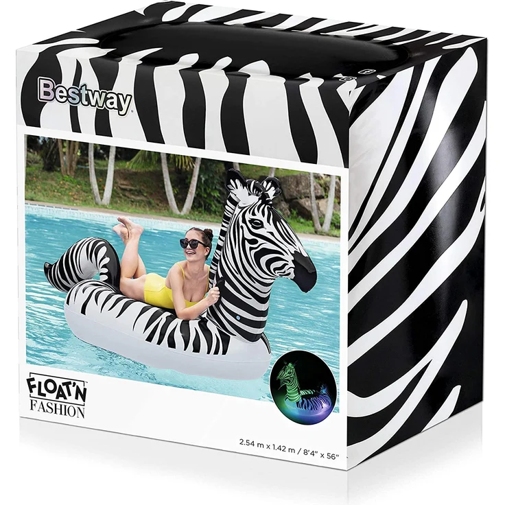 Bestway® Schwimmtier Zebra mit LED-Licht 254 x 142 – Bild 3