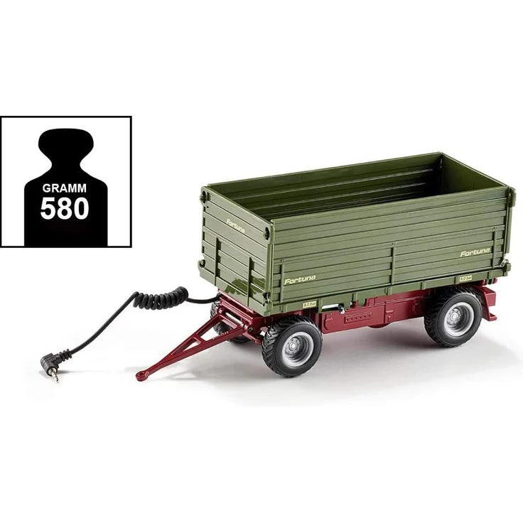 Siku 6781, Zweiseitenkipper Anhänger, 1:32, Ferngesteuert, Für Siku Control Fahrzeuge mit Anhängerkupplung, Metall/Kunststoff, Grün – Bild 5