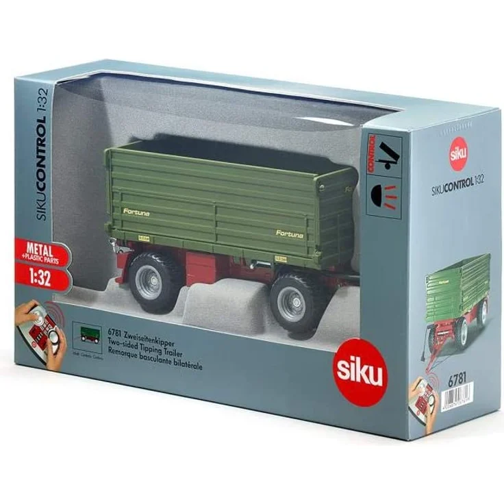 Siku 6781, Zweiseitenkipper Anhänger, 1:32, Ferngesteuert, Für Siku Control Fahrzeuge mit Anhängerkupplung, Metall/Kunststoff, Grün – Bild 7