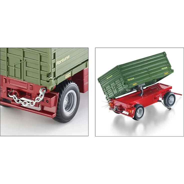 Siku 6781, Zweiseitenkipper Anhänger, 1:32, Ferngesteuert, Für Siku Control Fahrzeuge mit Anhängerkupplung, Metall/Kunststoff, Grün – Bild 2