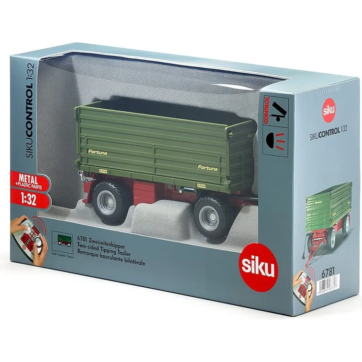 Siku 6781, Zweiseitenkipper Anhänger, 1:32, Ferngesteuert, Für Siku Control Fahrzeuge mit Anhängerkupplung, Metall/Kunststoff, Grün – Bild 8
