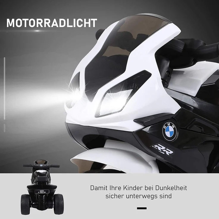 Kindermotorrad BMW S1000RR (Farbe: schwarz) – Bild 4