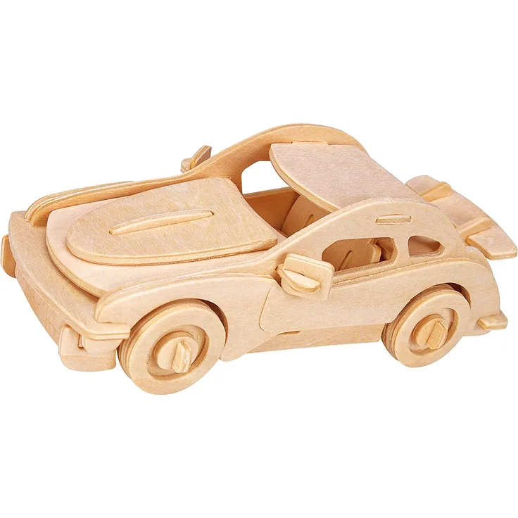 Eureka-Gepetto's Workshop 52473154 - Holzpuzzle-3D Sportwagen