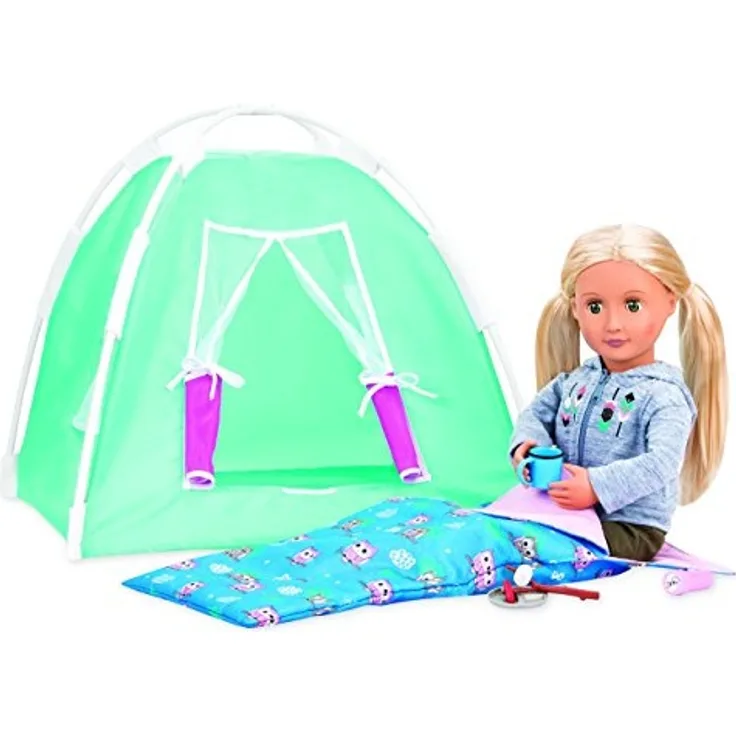 Our Generation 44752 Camping Set Eule Puppenzubehör, bunt