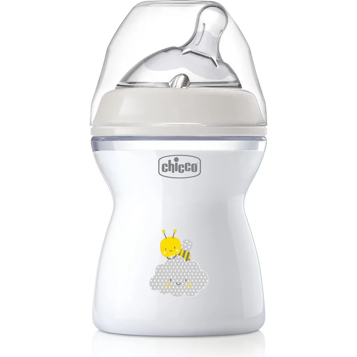 Chicco Natural Feeling Anti-Kolik Babyflasche für 2+ Monate, 250 ml, mit Weichem Silikonsauger und Doppelventil, Natürliches und Instinktives Gefühl beim Saugen, Kunststoffflasche - Preisvergleich