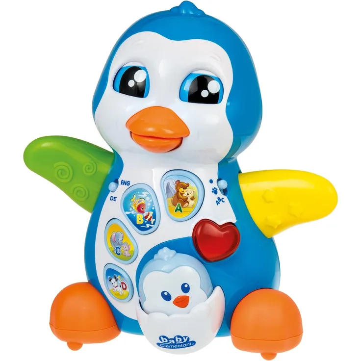 Clementoni 69286.6 Pinguinmama mit Puck sprechenes elektronisches Lernspiel