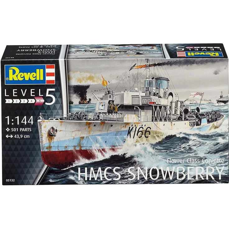 Revell Modellbausatz Schiff 1:144 - Flower Class Corvette HMCS SNOWBERRY im Maßstab 1:144, Level 5, originalgetreue Nachbildung mit vielen Details, 05132 - Preisvergleich – Bild 3