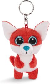 NICI 45545 Glubschis Schlüsselanhänger Fuchs Jayson 9cm – Plüschtier mit Schlüsselring, rot/weiß